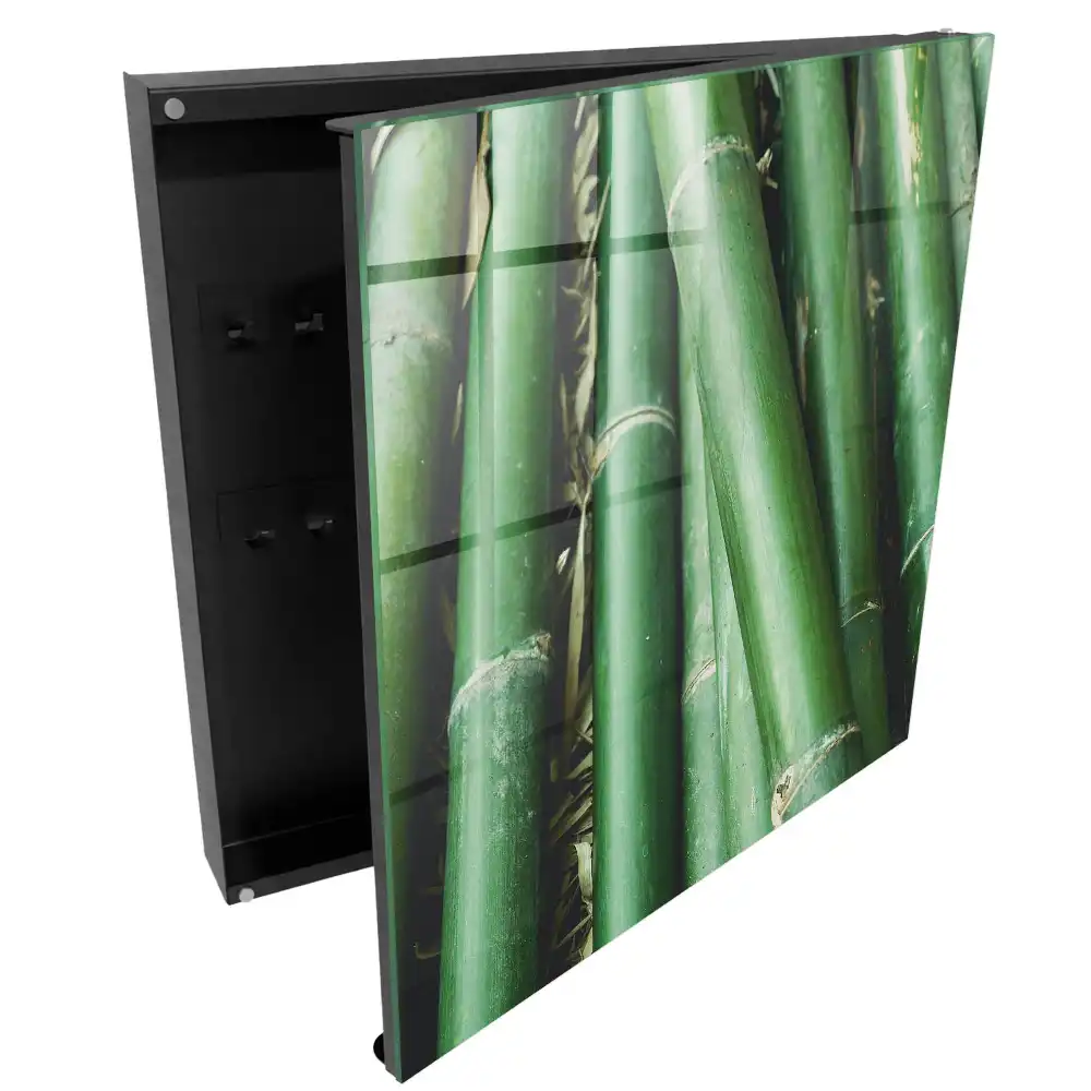 Armoire à clés la beauté naturelle des tiges de bambou