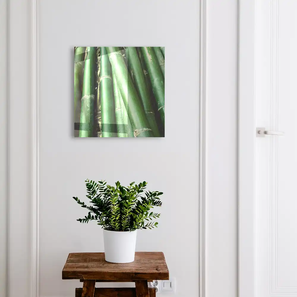 Armoire à clés la beauté naturelle des tiges de bambou