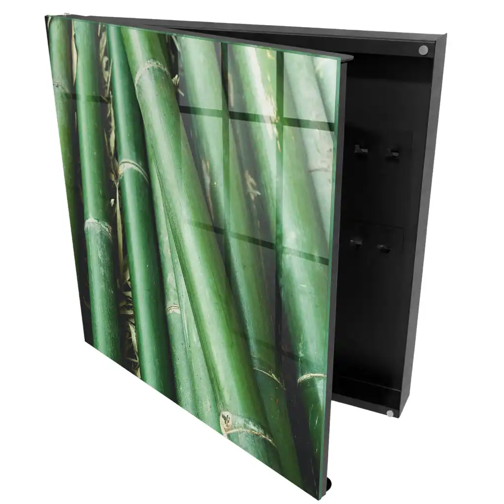 Armoire à clés la beauté naturelle des tiges de bambou