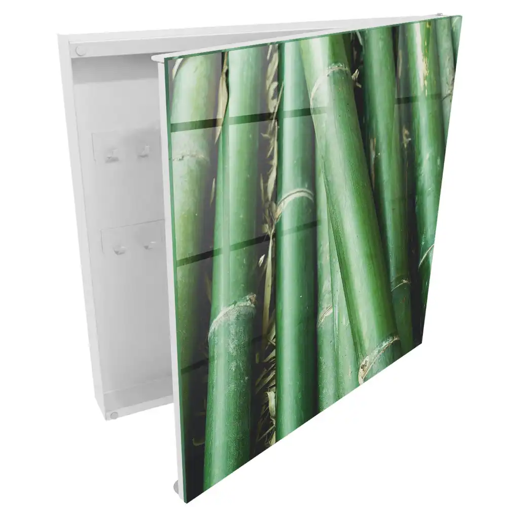 Armoire à clés la beauté naturelle des tiges de bambou