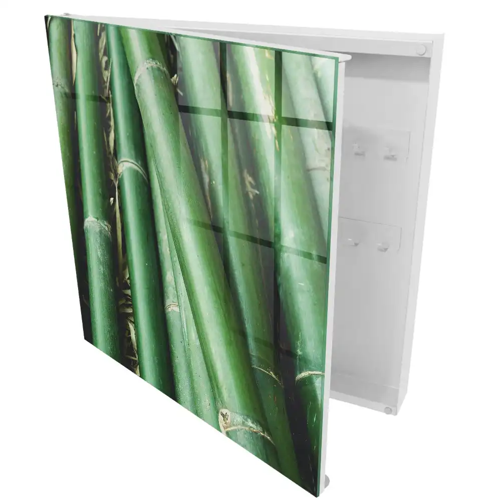 Armoire à clés la beauté naturelle des tiges de bambou