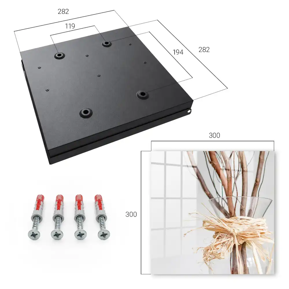 Armoire à clés branches dans un vase en verre avec une ficelle beige