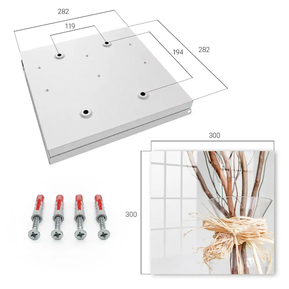 Armoire à clés branches dans un vase en verre avec une ficelle beige