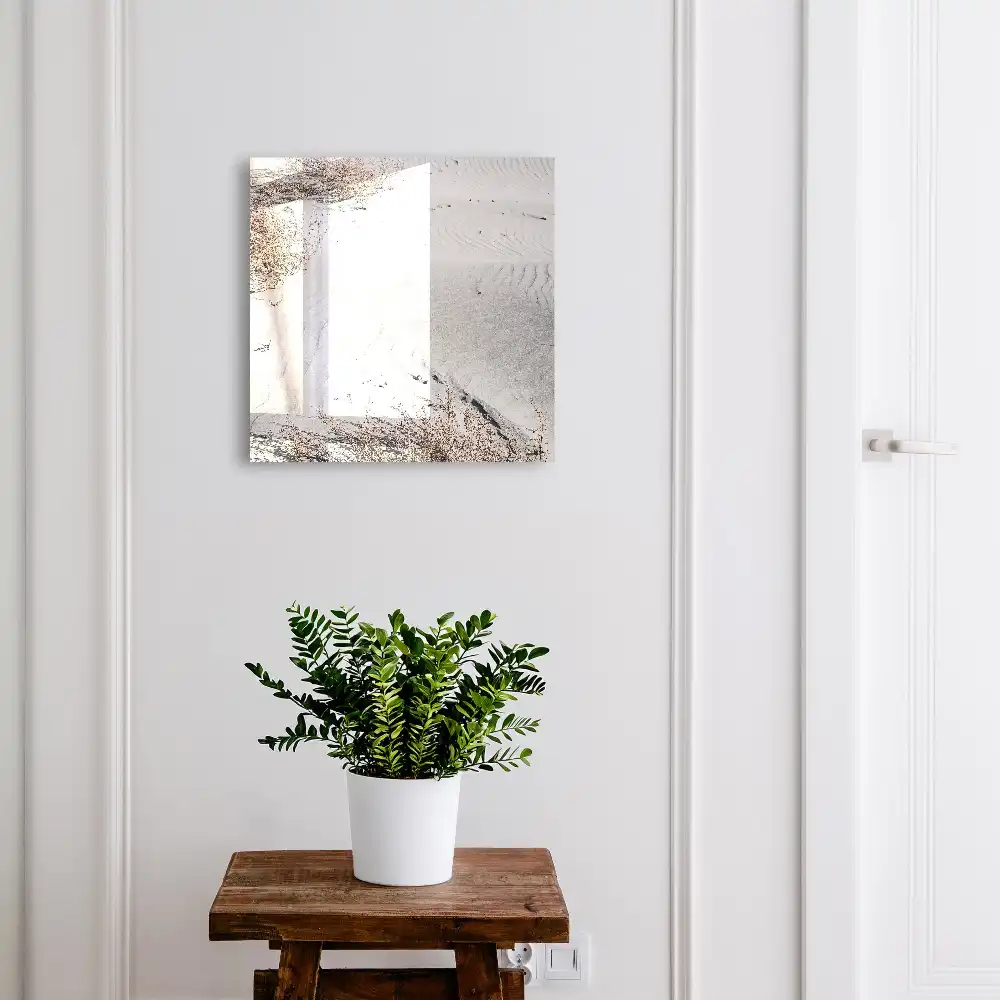 Boîte à clés murale motifs de sable ondulés et plantes délicates