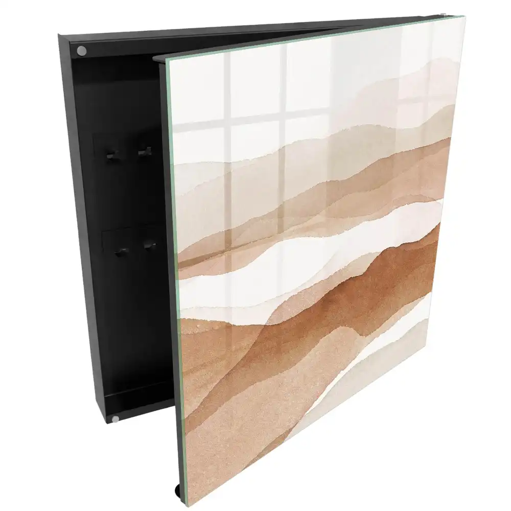 Armoire à clés vagues pastel aux tons chauds