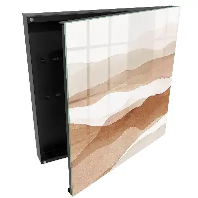 Armoire à clés vagues pastel aux tons chauds
