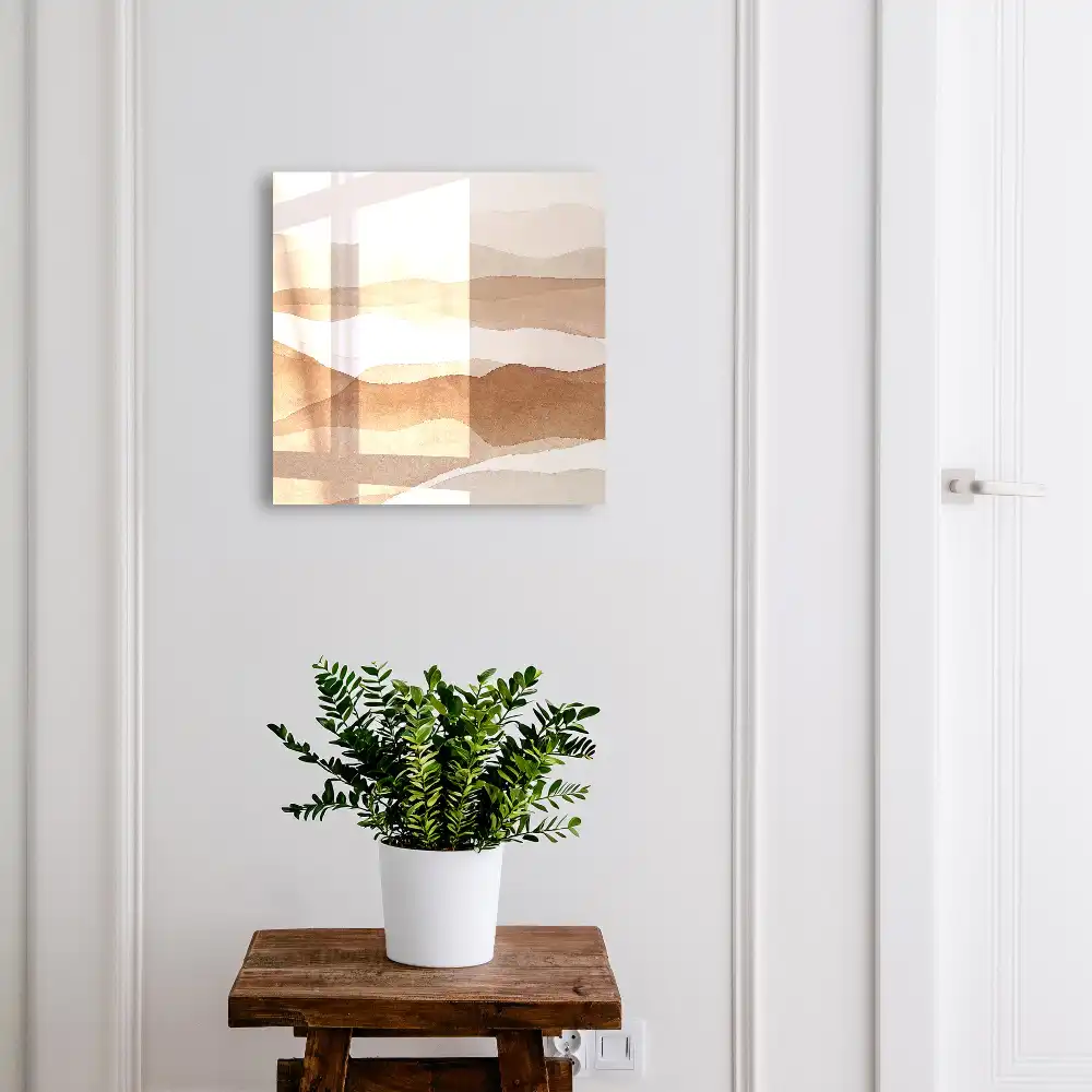 Armoire à clés vagues pastel aux tons chauds