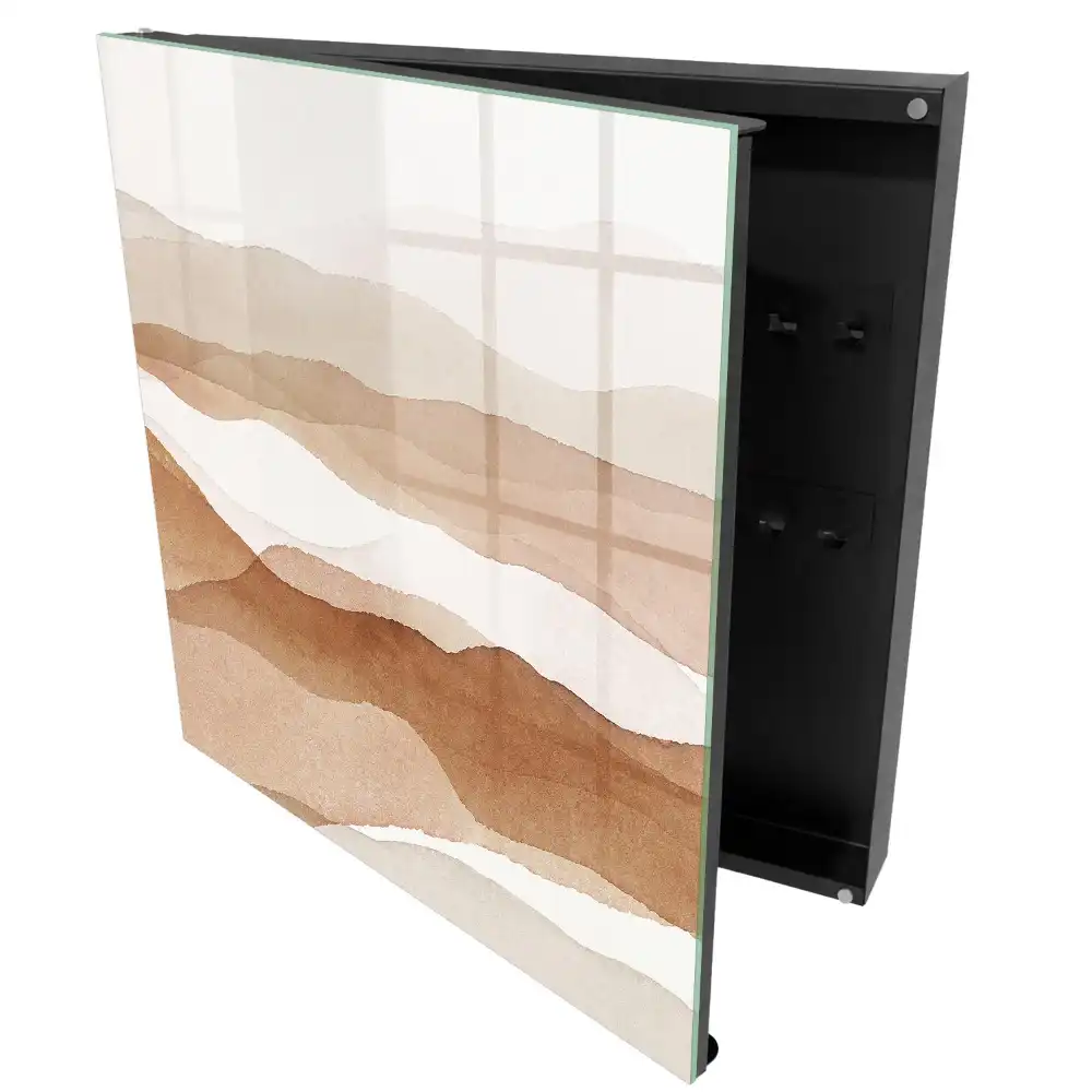 Armoire à clés vagues pastel aux tons chauds