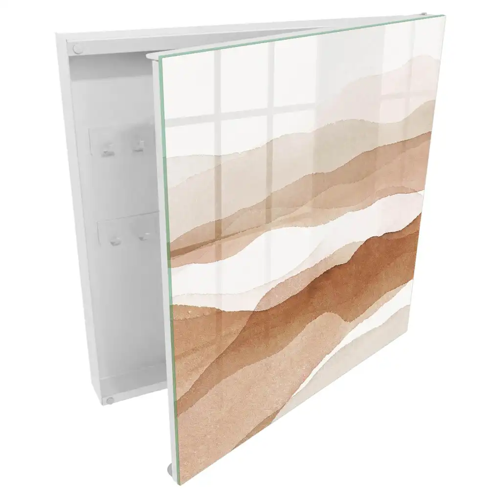 Armoire à clés vagues pastel aux tons chauds