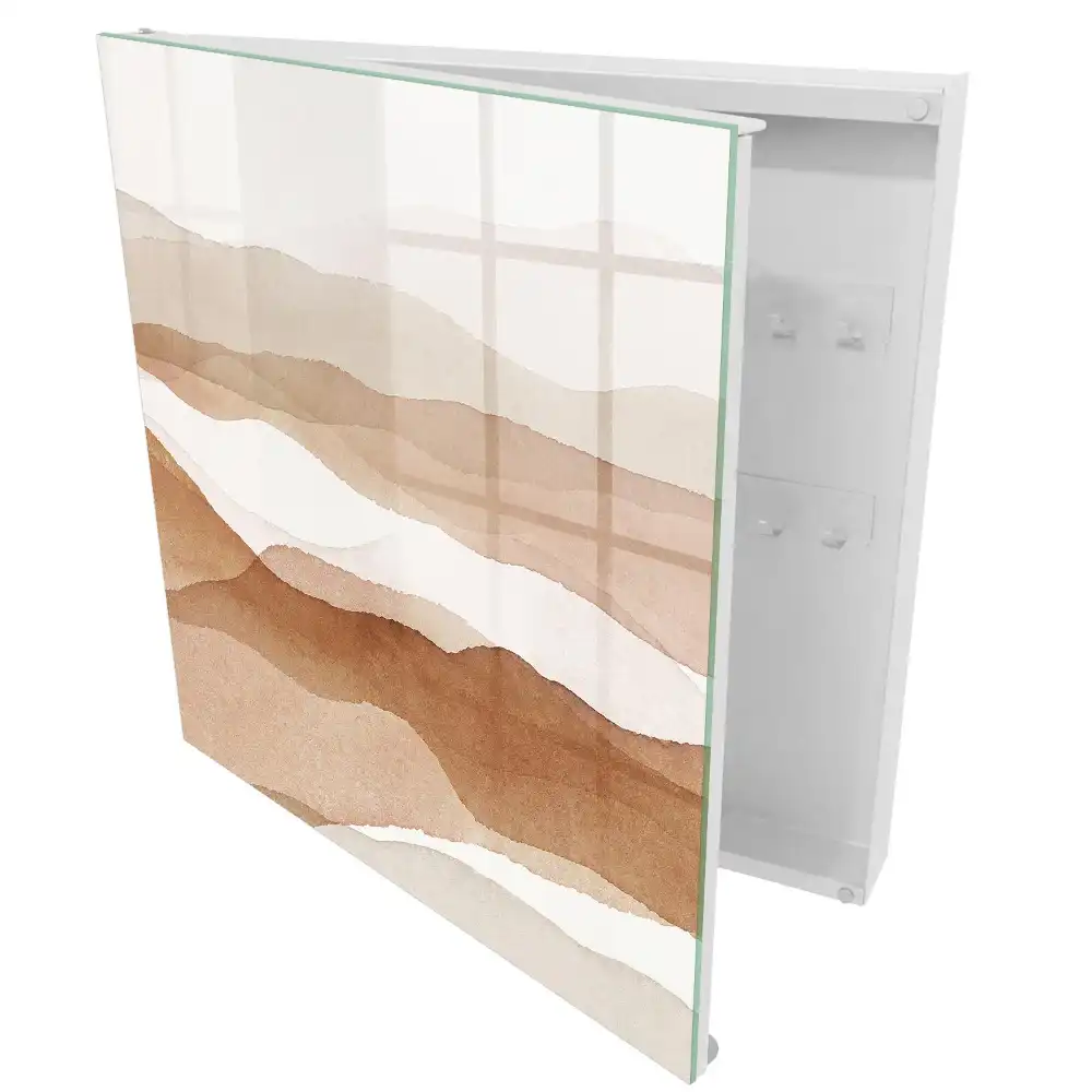 Armoire à clés vagues pastel aux tons chauds