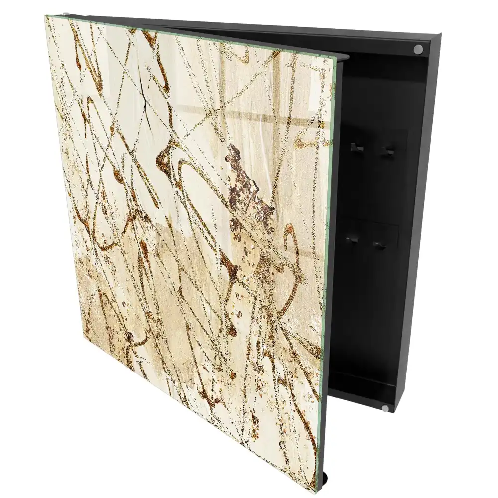 Armoire à clés lignes abstraites sur fond clair