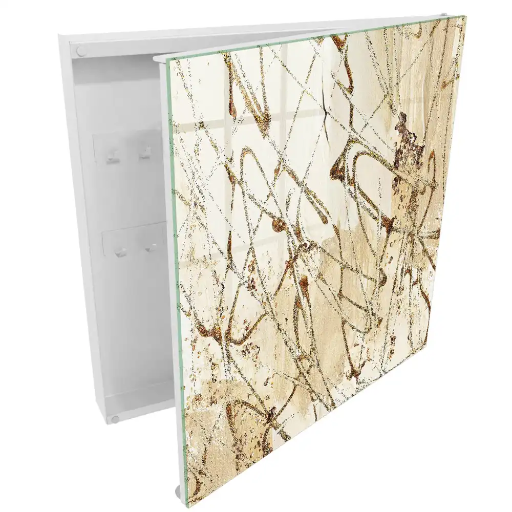 Armoire à clés lignes abstraites sur fond clair