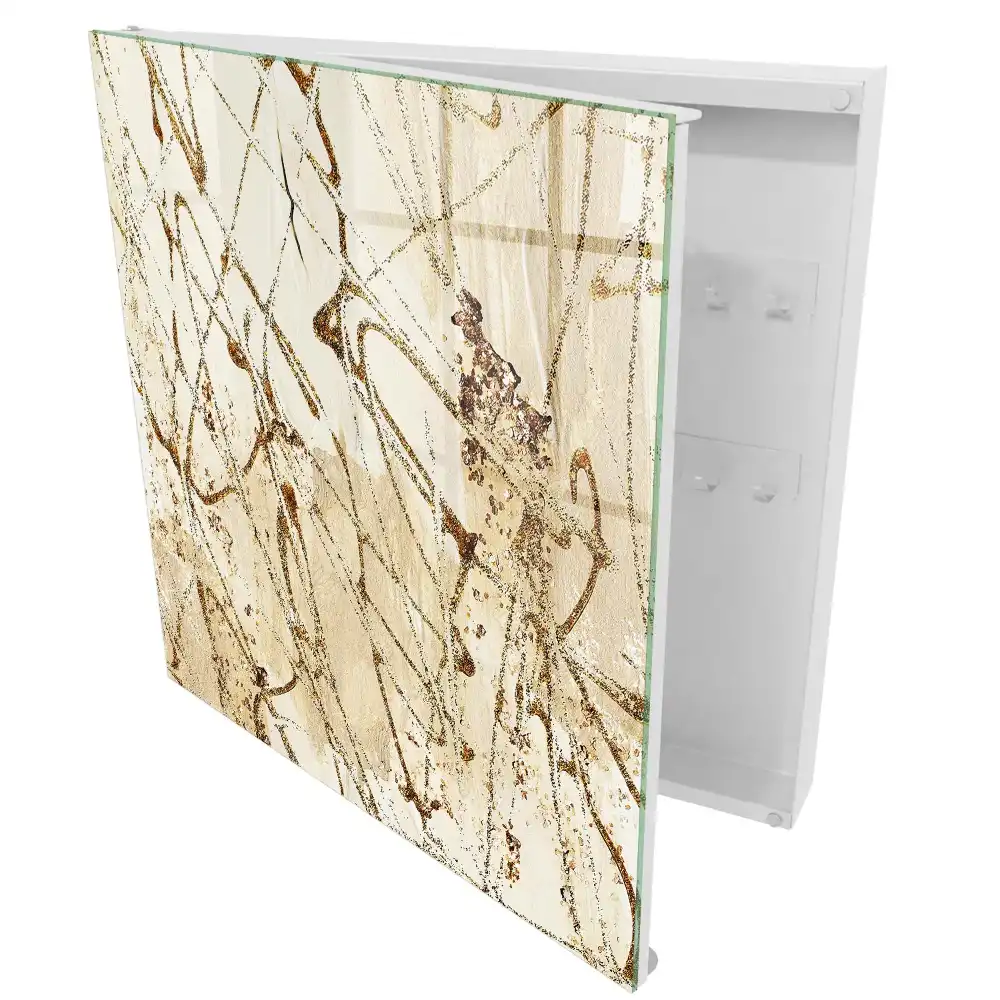 Armoire à clés lignes abstraites sur fond clair
