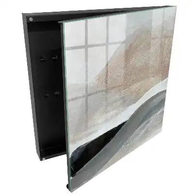 Armoire à clés les pastels beiges et gris doux s'harmonisent