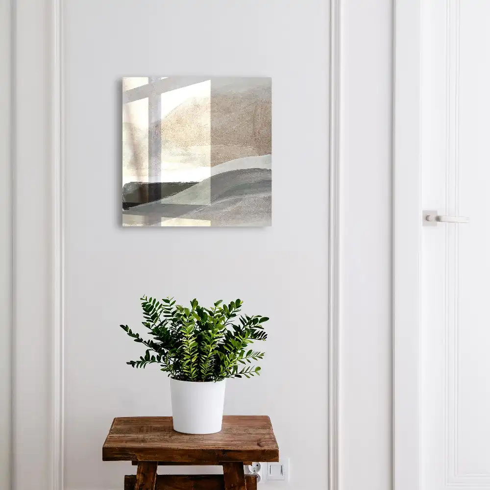 Armoire à clés les pastels beiges et gris doux s'harmonisent
