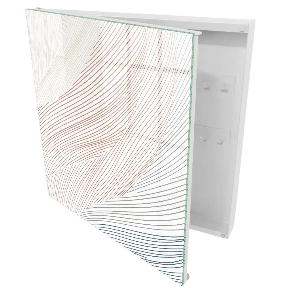 Boîte à clés lignes dynamiques et couleurs subtiles