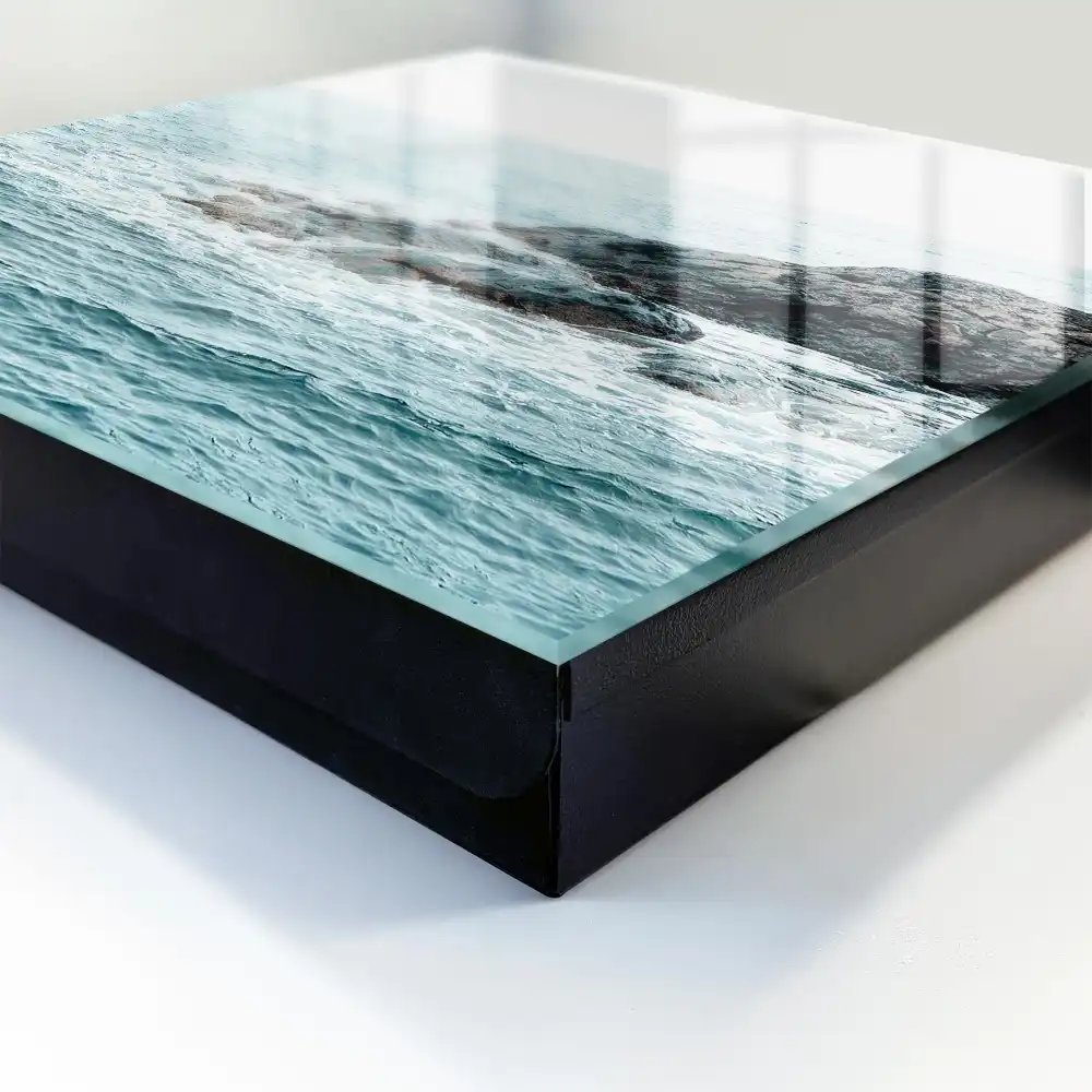 Armoire à clés paysage marin avec vagues et rochers