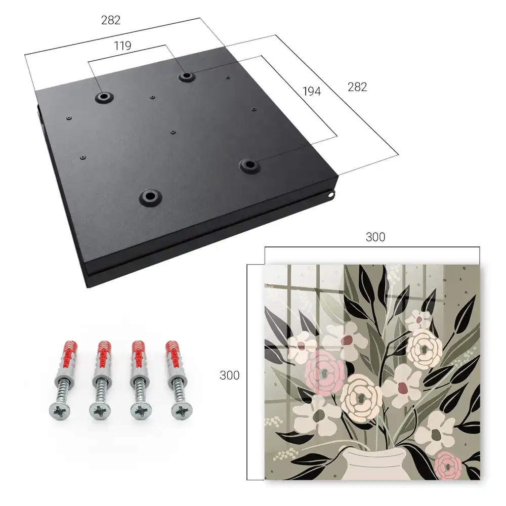 Armoire à clés fleurs délicates sur fond pastel