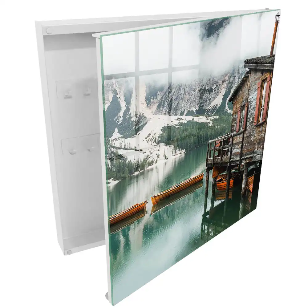 Armoire à clés paysage montagneux pittoresque avec un lac