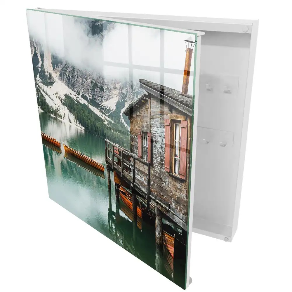 Armoire à clés paysage montagneux pittoresque avec un lac
