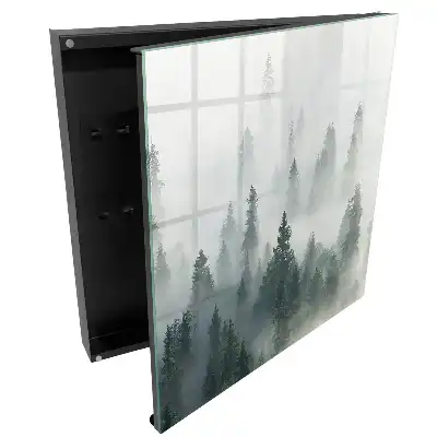 Boîte à clés la paix de la forêt dans le brouillard matinal