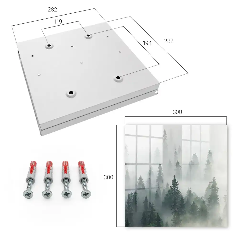 Boîte à clés la paix de la forêt dans le brouillard matinal