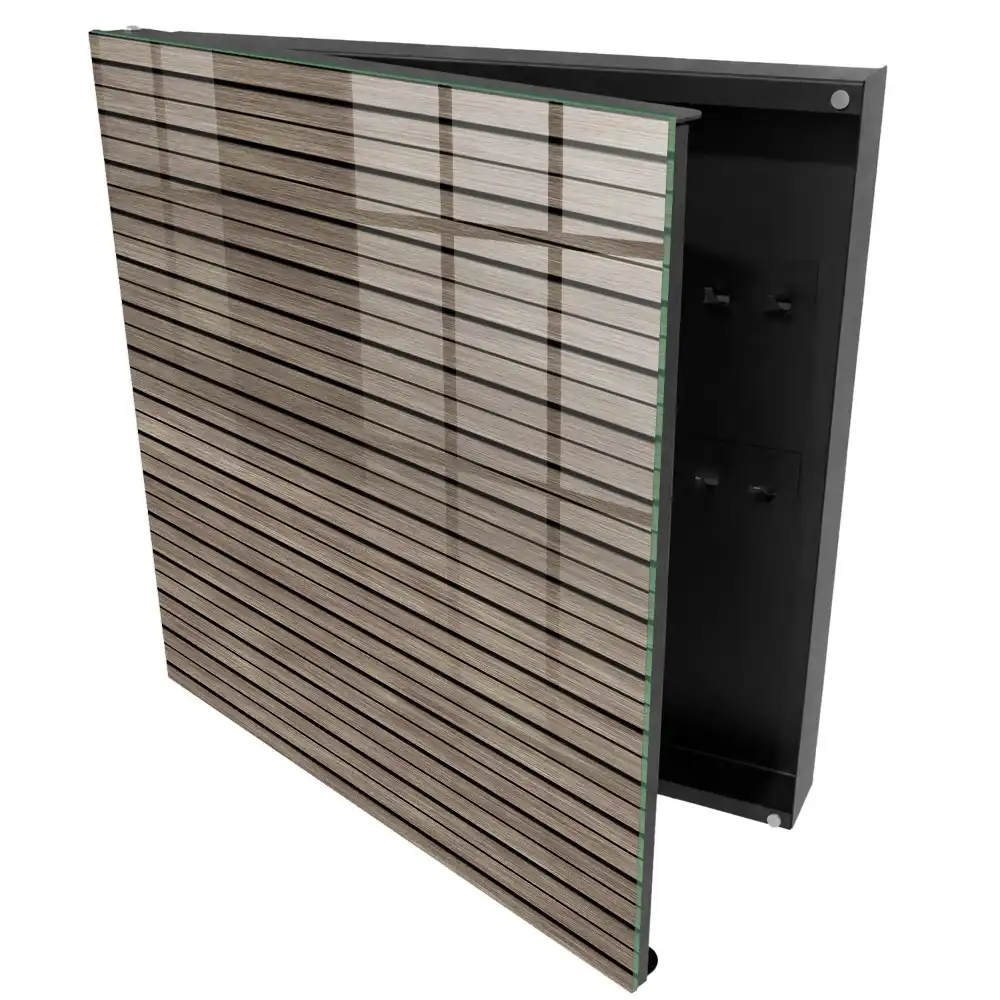 Armoire à clés bois naturel aux lignes harmonieuses