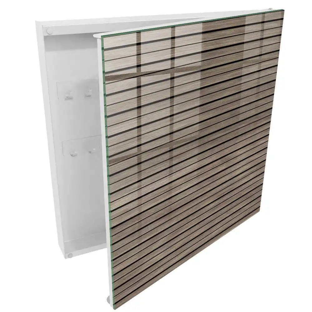 Armoire à clés bois naturel aux lignes harmonieuses