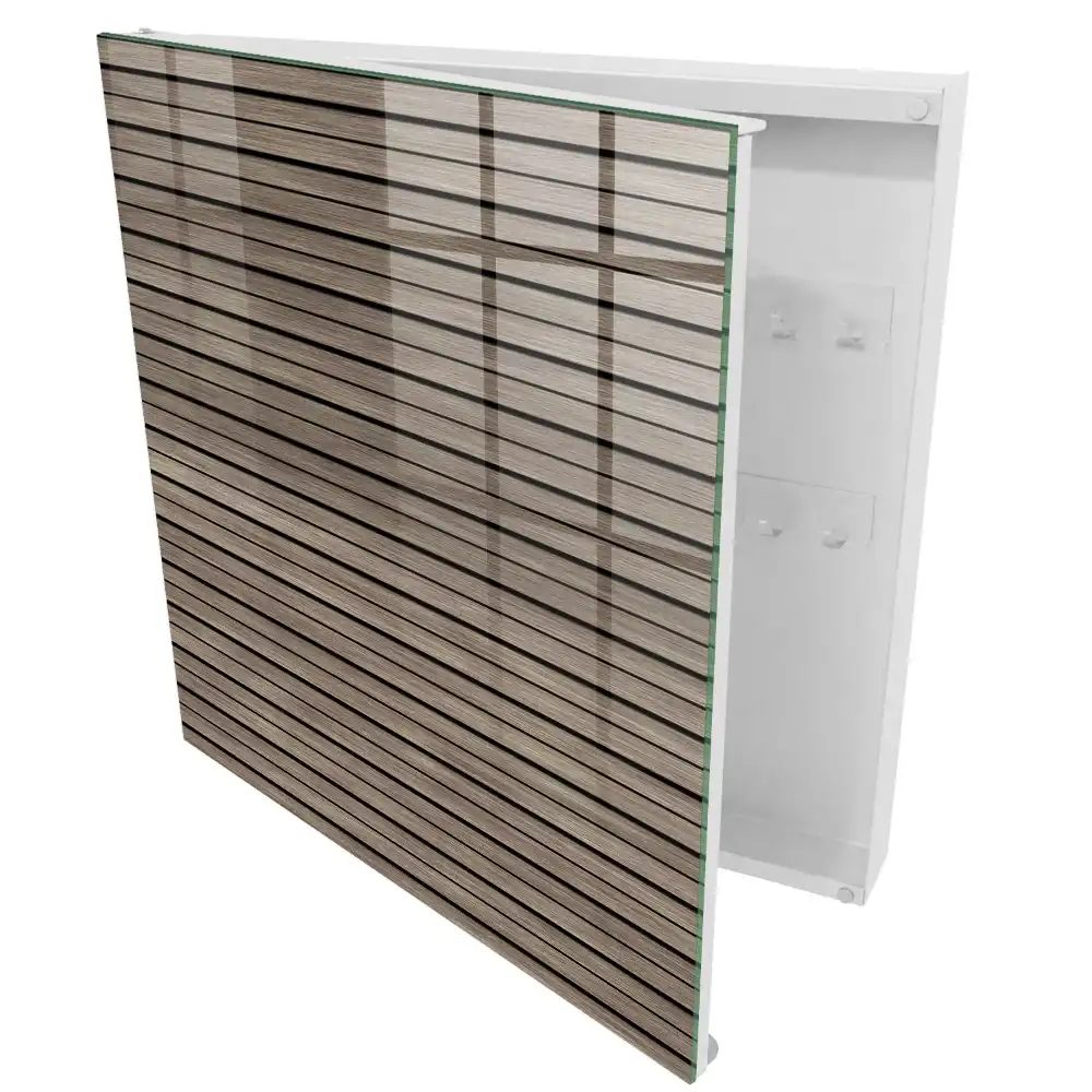Armoire à clés bois naturel aux lignes harmonieuses