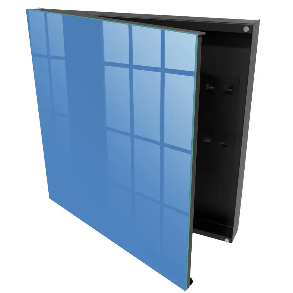 Armoire à clés lisseur bleu uni apaisant