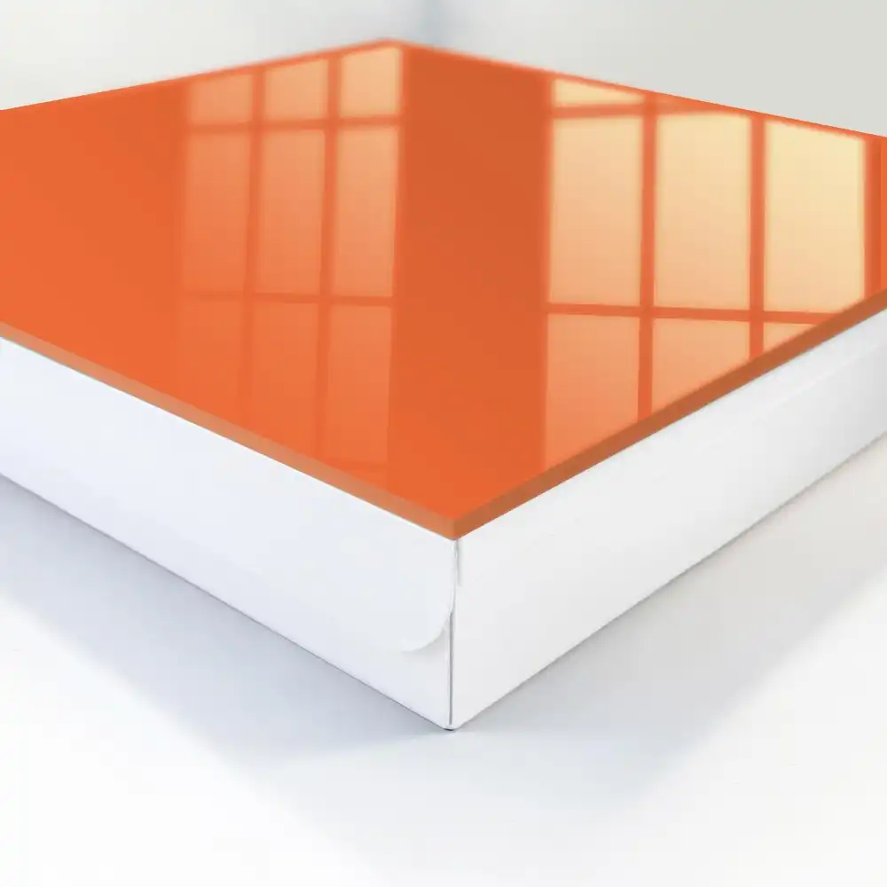 Boîte à clés murale couleur orange sans motifs surface homogène