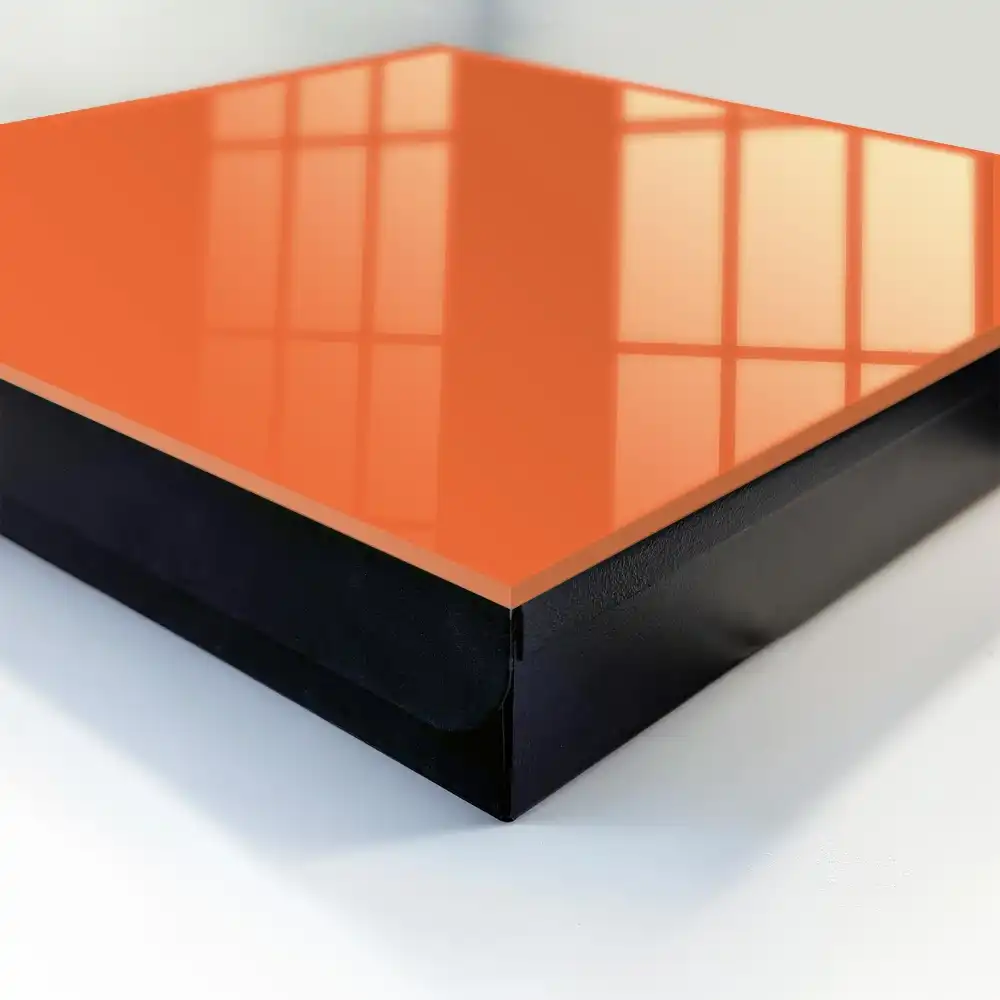 Boîte à clés murale couleur orange sans motifs surface homogène