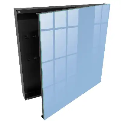 Armoire à clés style minimaliste bleu uni