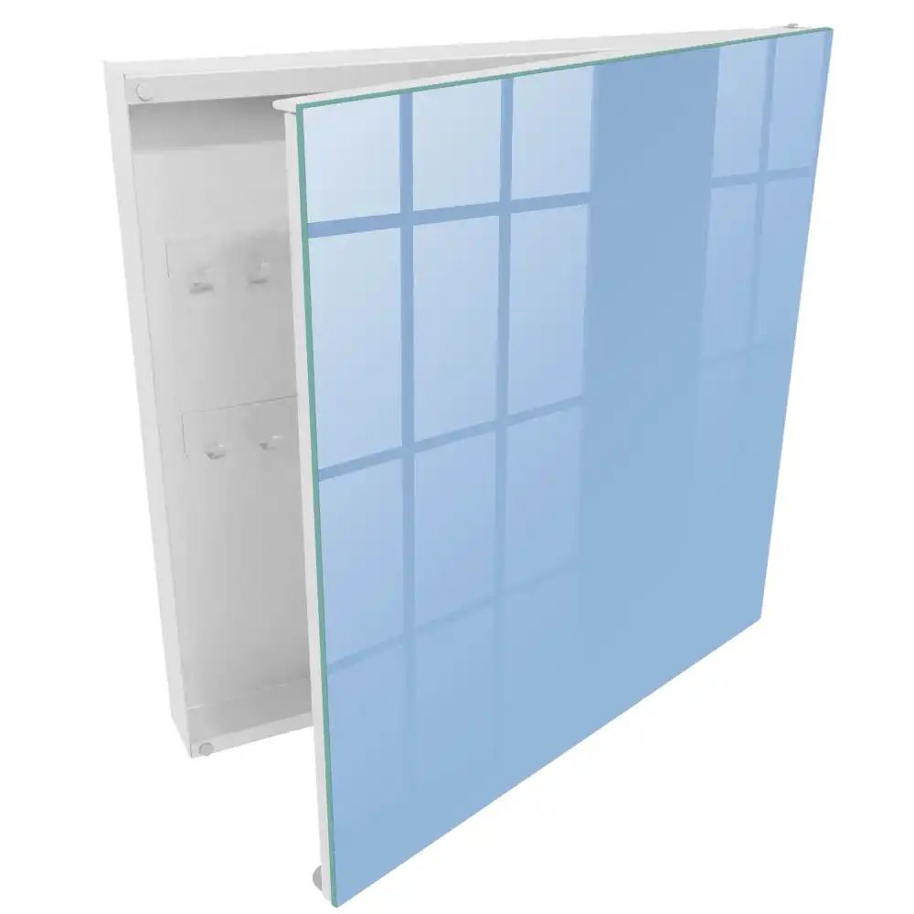 Armoire à clés style minimaliste bleu uni