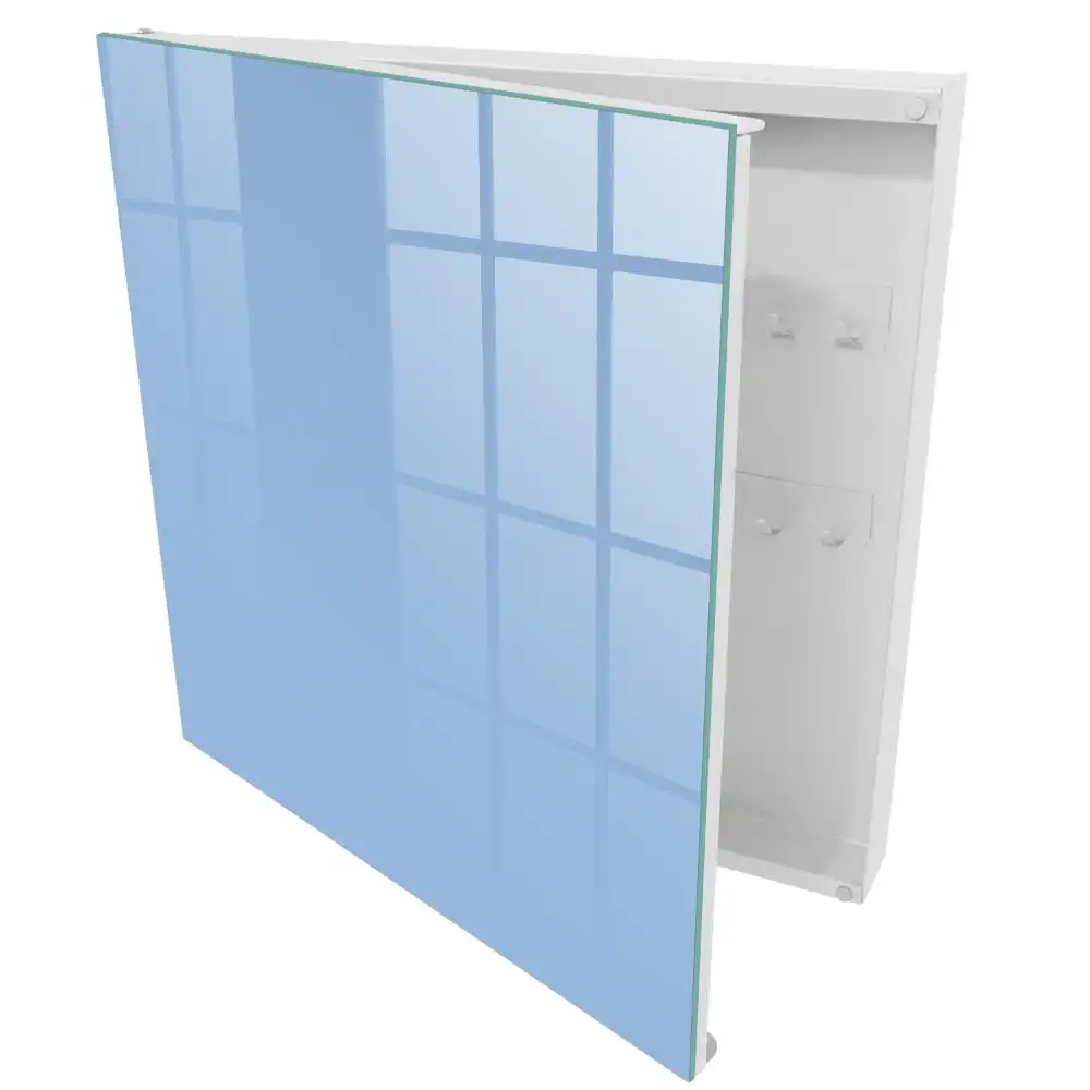 Armoire à clés style minimaliste bleu uni