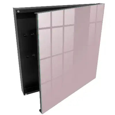 Boîte à clés murale rose uni délicat et minimaliste