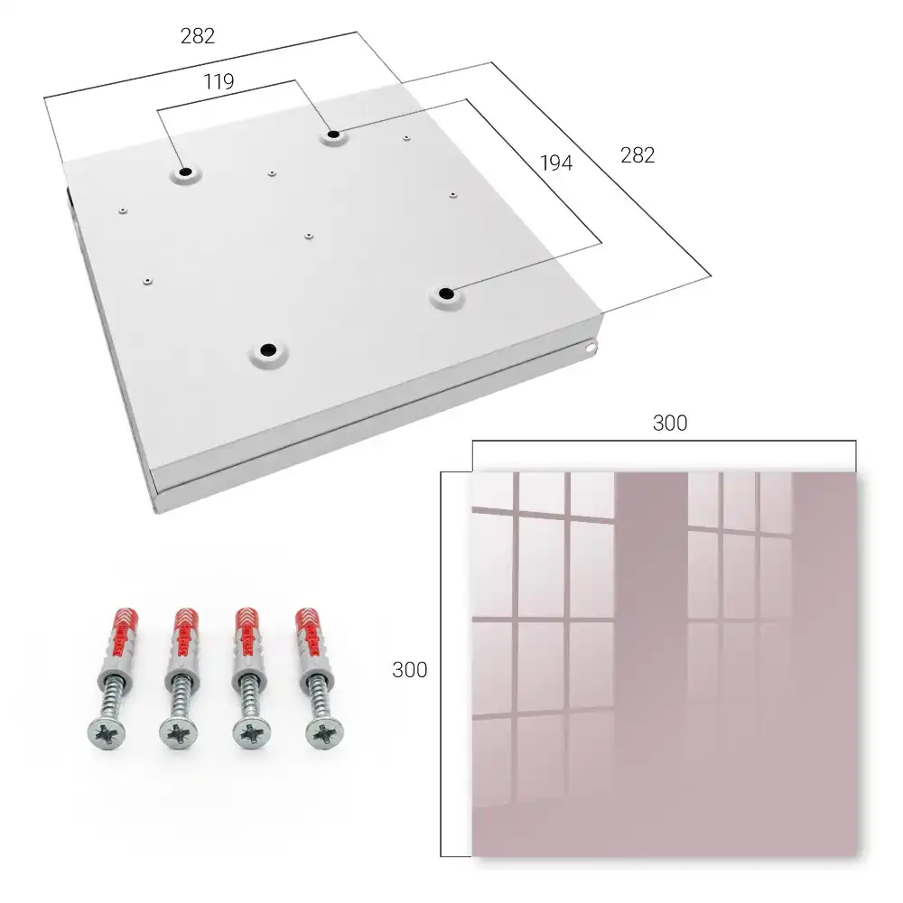Boîte à clés murale rose uni délicat et minimaliste