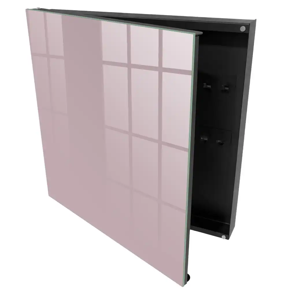 Boîte à clés murale rose uni délicat et minimaliste