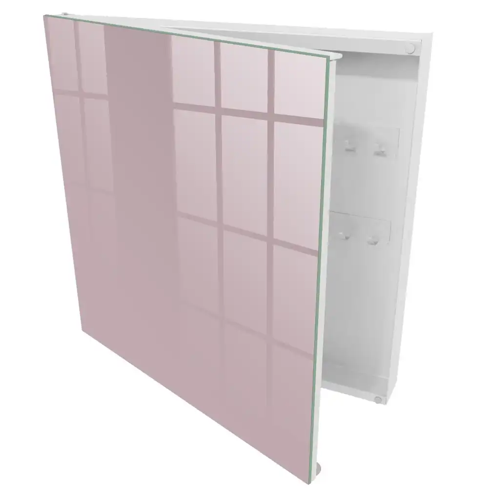 Boîte à clés murale rose uni délicat et minimaliste