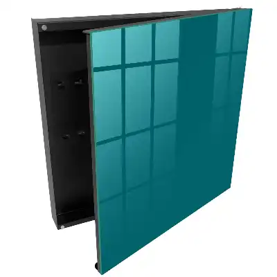 Boîte à clés murale turquoise caractère géométrique élégance modernité