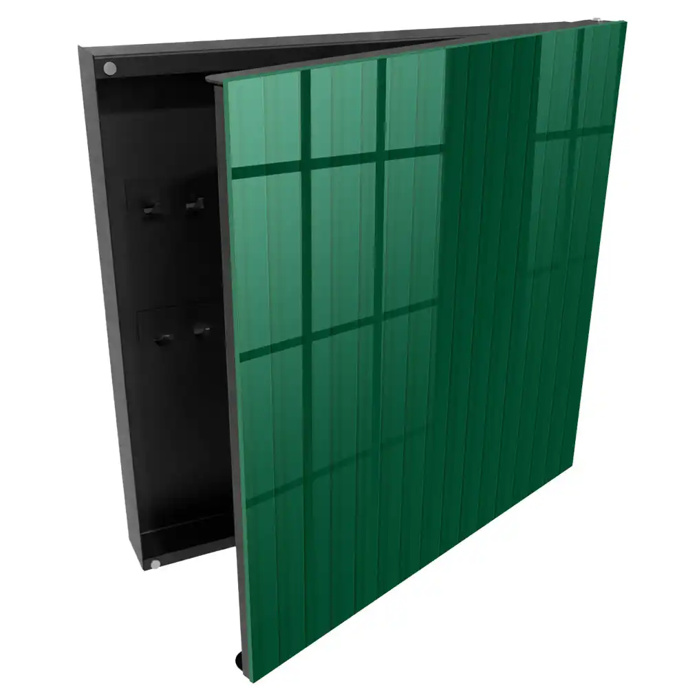 Boîte à clés des rayures vertes empreintes d'élégance et d'harmonie