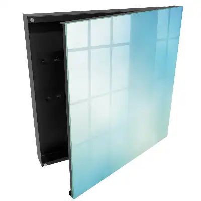 Armoire à clés une aquarelle apaisante bleue et blanche