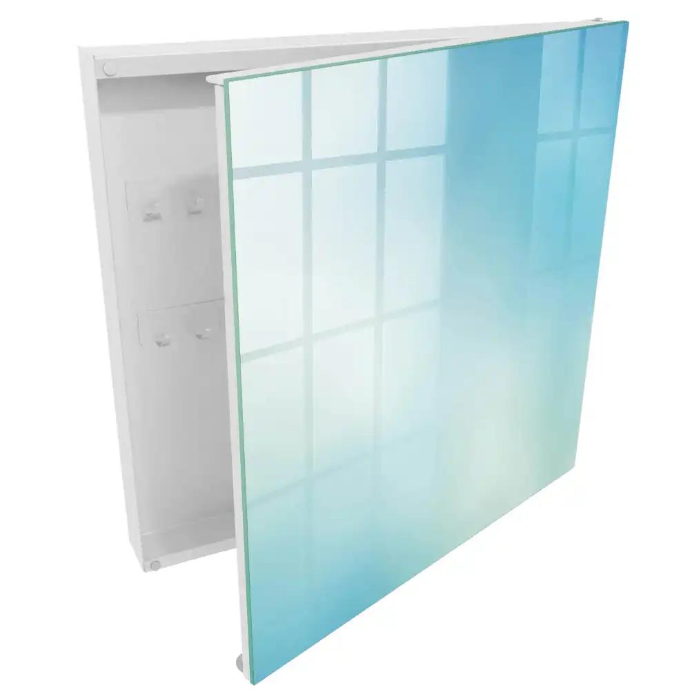 Armoire à clés une aquarelle apaisante bleue et blanche
