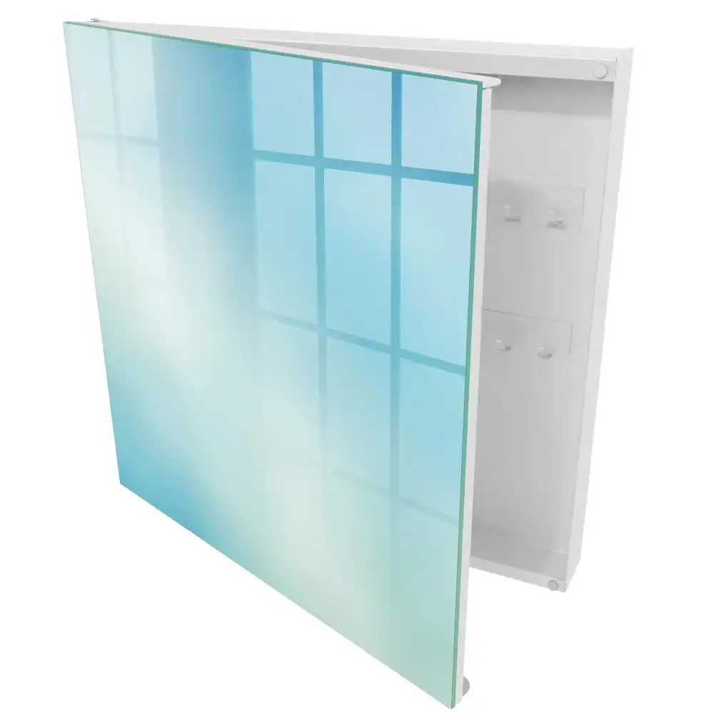 Armoire à clés une aquarelle apaisante bleue et blanche