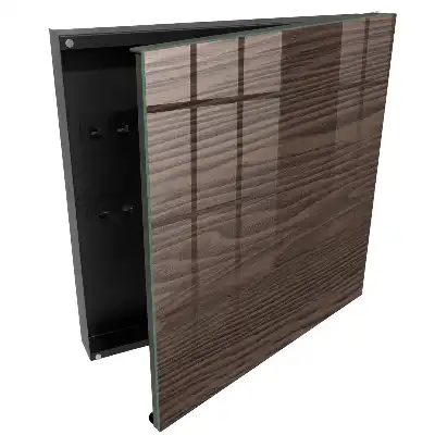 Boîte à clés structure en bois aux teintes brun chaud