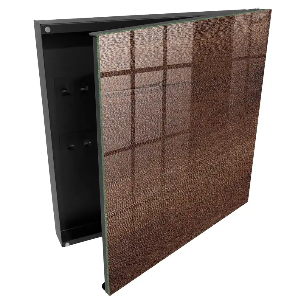 Armoire à clés texture de bois brun chaud aspect naturel