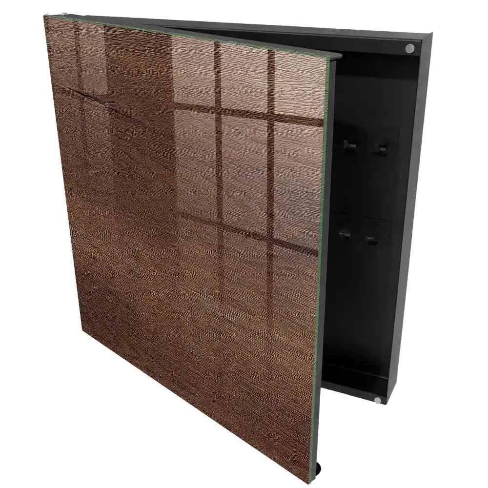 Armoire à clés texture de bois brun chaud aspect naturel