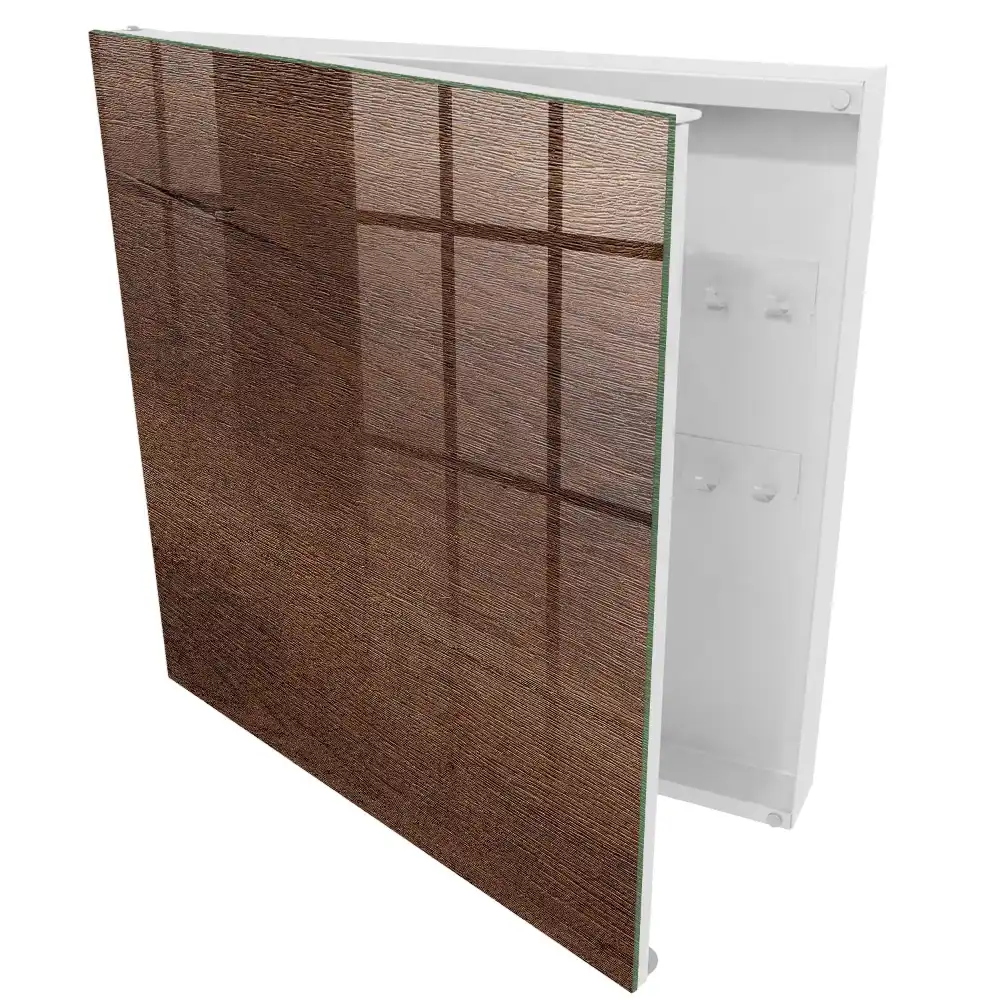 Armoire à clés texture de bois brun chaud aspect naturel