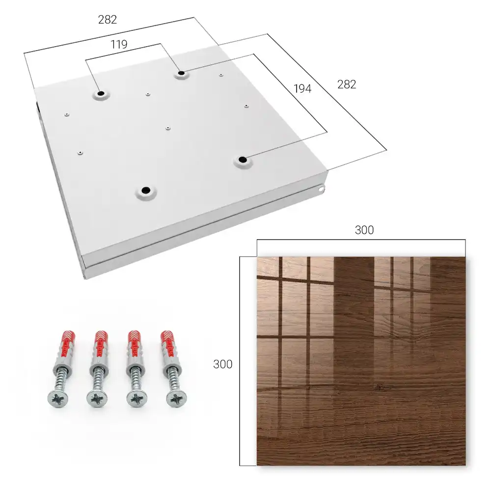 Armoire à clés surface en bois chaleureux au grain apparent