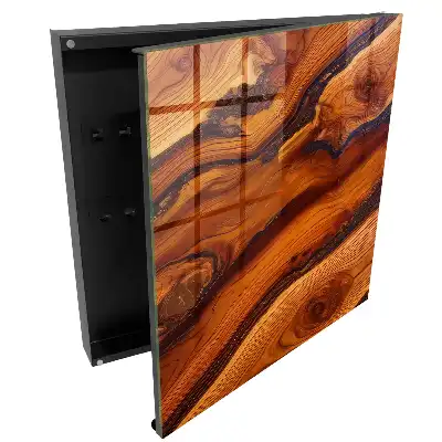 Armoire à clés les vagues organiques du bois enchantent par leur harmonie